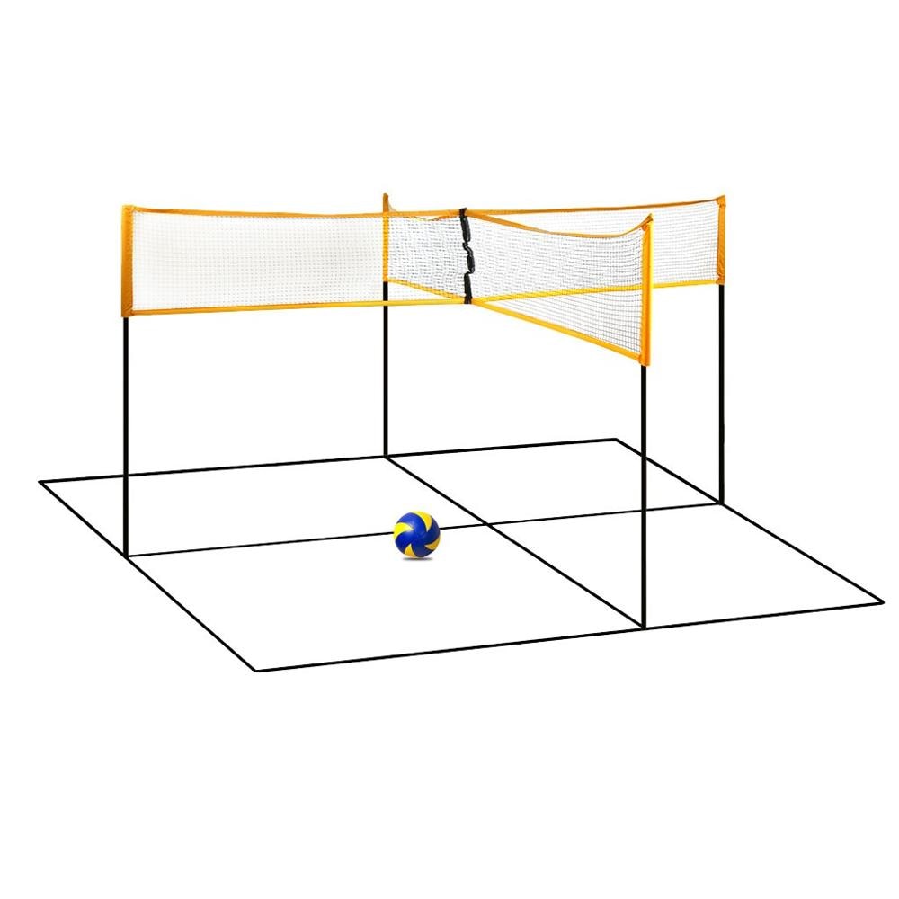 Udendørs bærbar volleyball net volleyball sport hurtigstart tennis træningstilbehør badminton firkantet net: 1.5 mx 0.5m