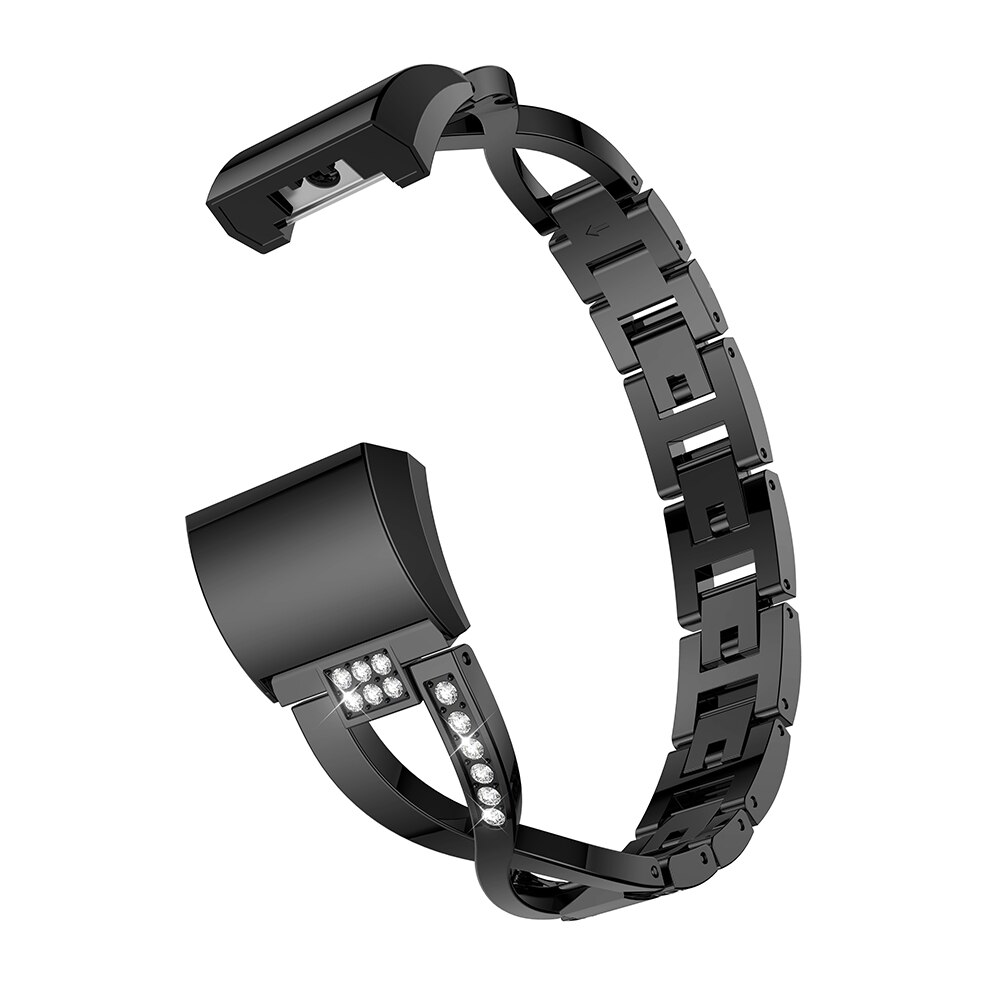 Watch Band For Fitbit Charge 2 strap Replacement Metal Bracelet Adjustable Straps for Fitbit charge2 Watch Bands with Rhinestone