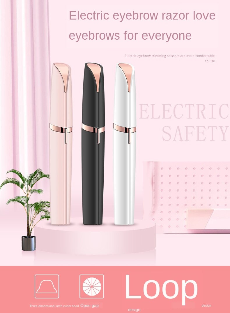 Electric Brow Shaping Trimmer Eyebrow Razor Shaver Hair Remove Quick Painless Easy to Use Hair Removal Epilator