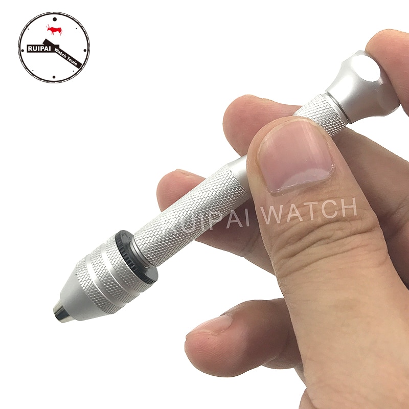 No.2049 Aluminium Swivel Pin Vise Schroevendraaier Hand Boor Chuck Horloge Reparatie Gereedschap Voor Horlogemakers