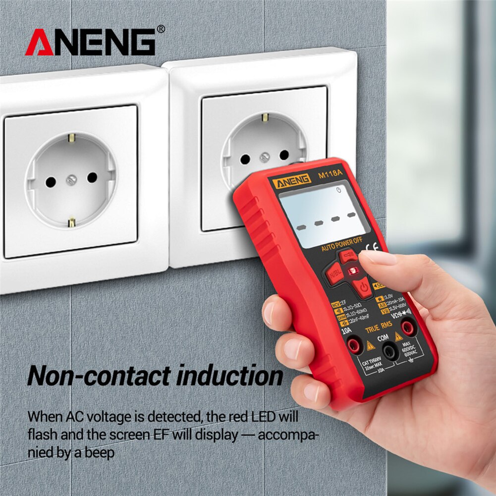 ANENG M118A Digital Multimeter True RMS AC/DC Voltage Current Meter NCV Tester Measuring Resistance Tool