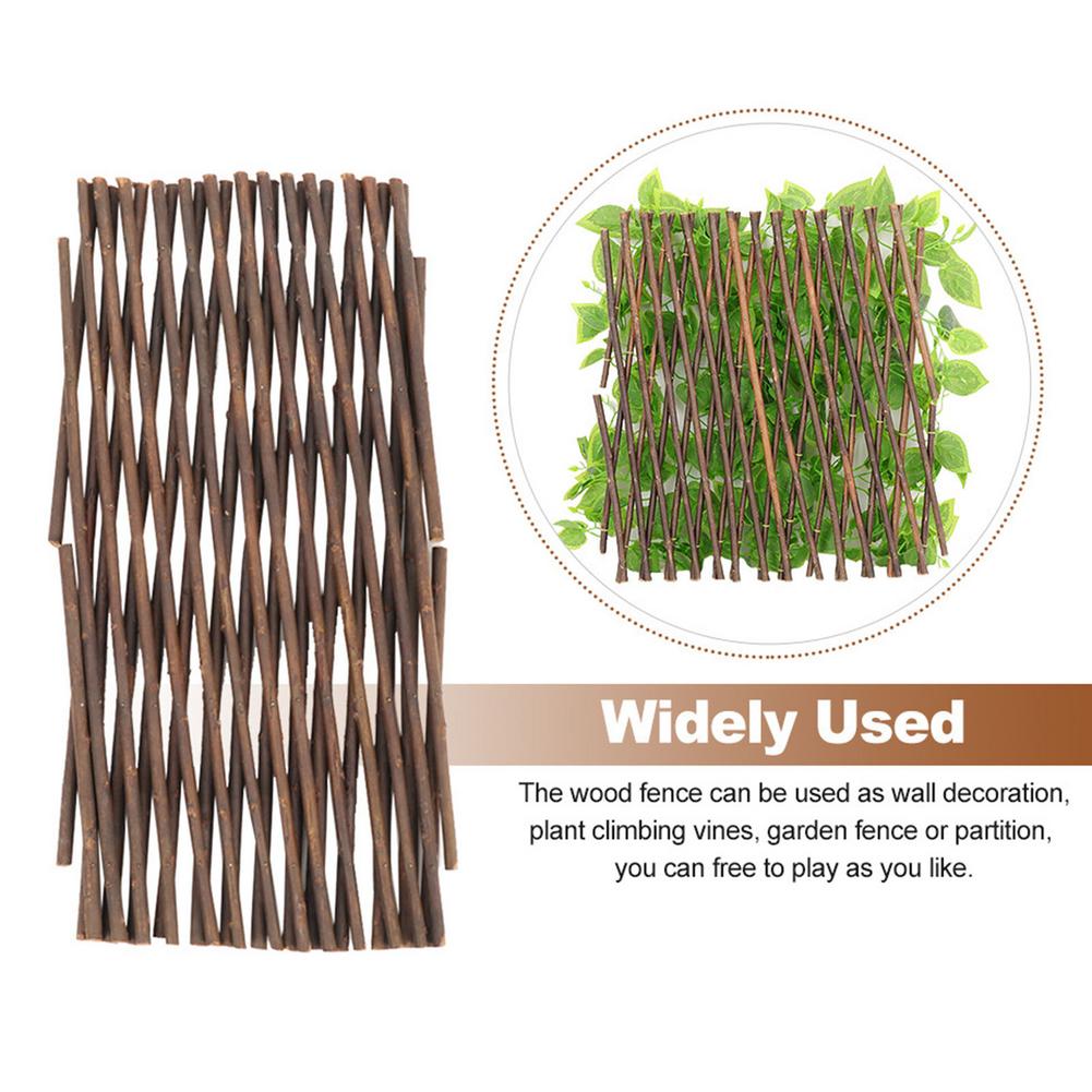 Expanding Wooden Garden Anticorrosive Wood Pull Net Wall Fence Panel Plant Climb Trellis Support For Home Yard Garden Decoration