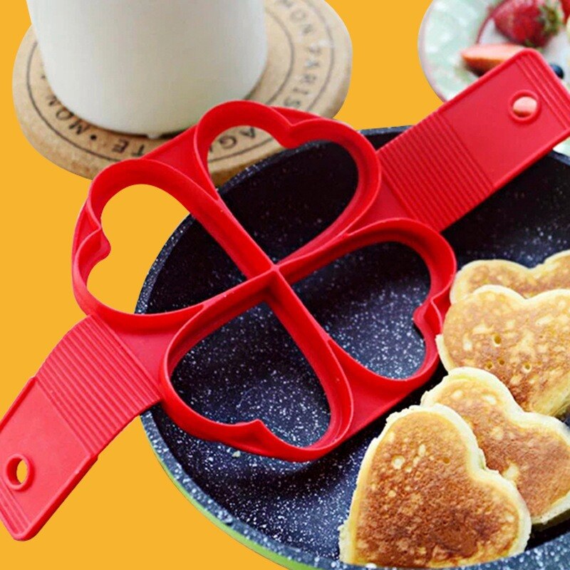 Silikon Ei Ring Pfannkuchen Hersteller Schimmel Wiederverwendbare Nonstick Spiegelei ehemalige Omelett Formen für Küche Backen Kochen Zubehör