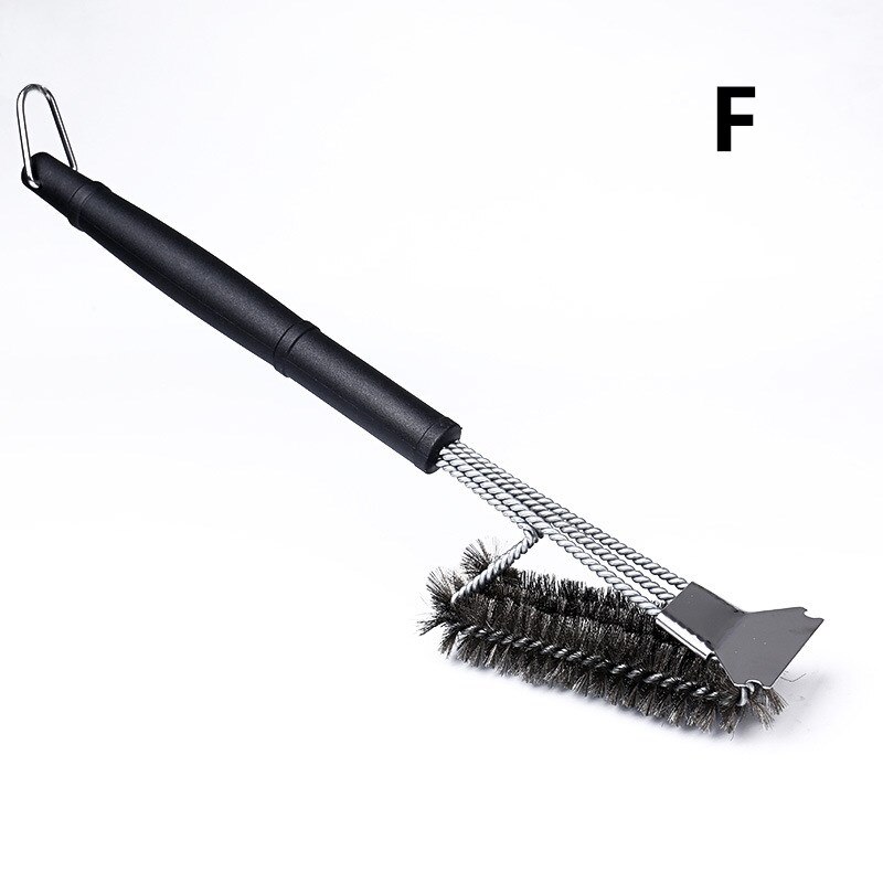 Cepillo y rascador para parrilla, el mejor limpiador del BBQ, herramientas perfectas para todo tipo de parrilla, incluido Weber, accesorios para barbacoa ideales: F