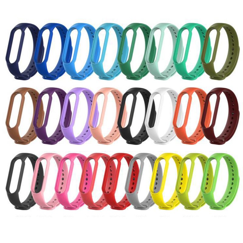 Pasek do Xiaomi Mi Band 5 4 3 6 silikonowa opaska na rękę bransoletka zamiennik dla opaska Xiaomi 4 MiBand 5 4 3 6 kolor nadgarstka pasek TPU