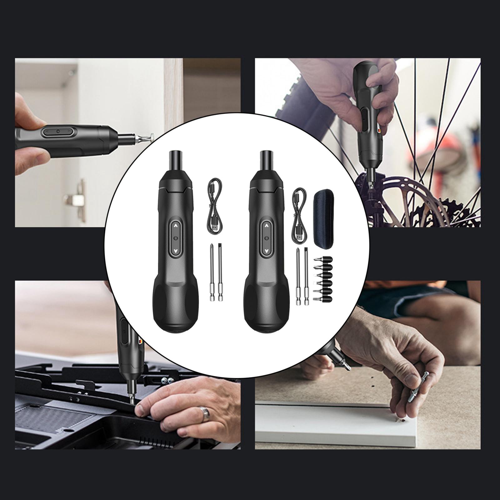 Portable Mini Electric Screwdriver Set 3.6V 850mAh Power Tool Impact Driver Power Drill Cordless for Household DIY Project