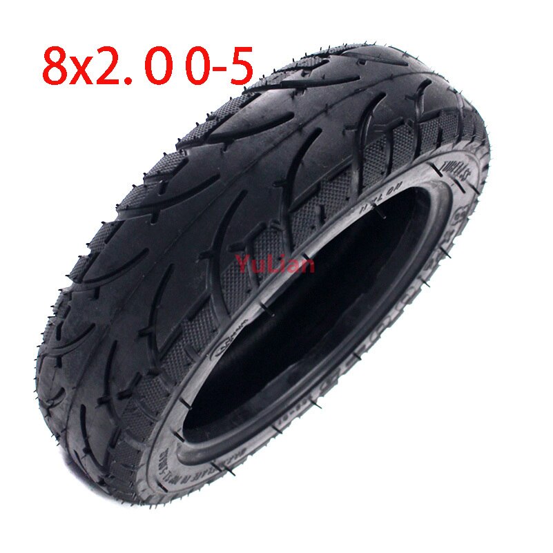 8 x 2.00-5 wiel tubeless vacuümband met aluminium velgen voor elektrische scooter kugoo  s3 s2 s1 c3 pocket bike rolstoel: A
