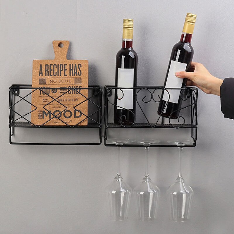 Spectrum Vintage Wall Mount Double Storage Basket With Wood Shelf - Industrial Gray, Farmhouse Décor