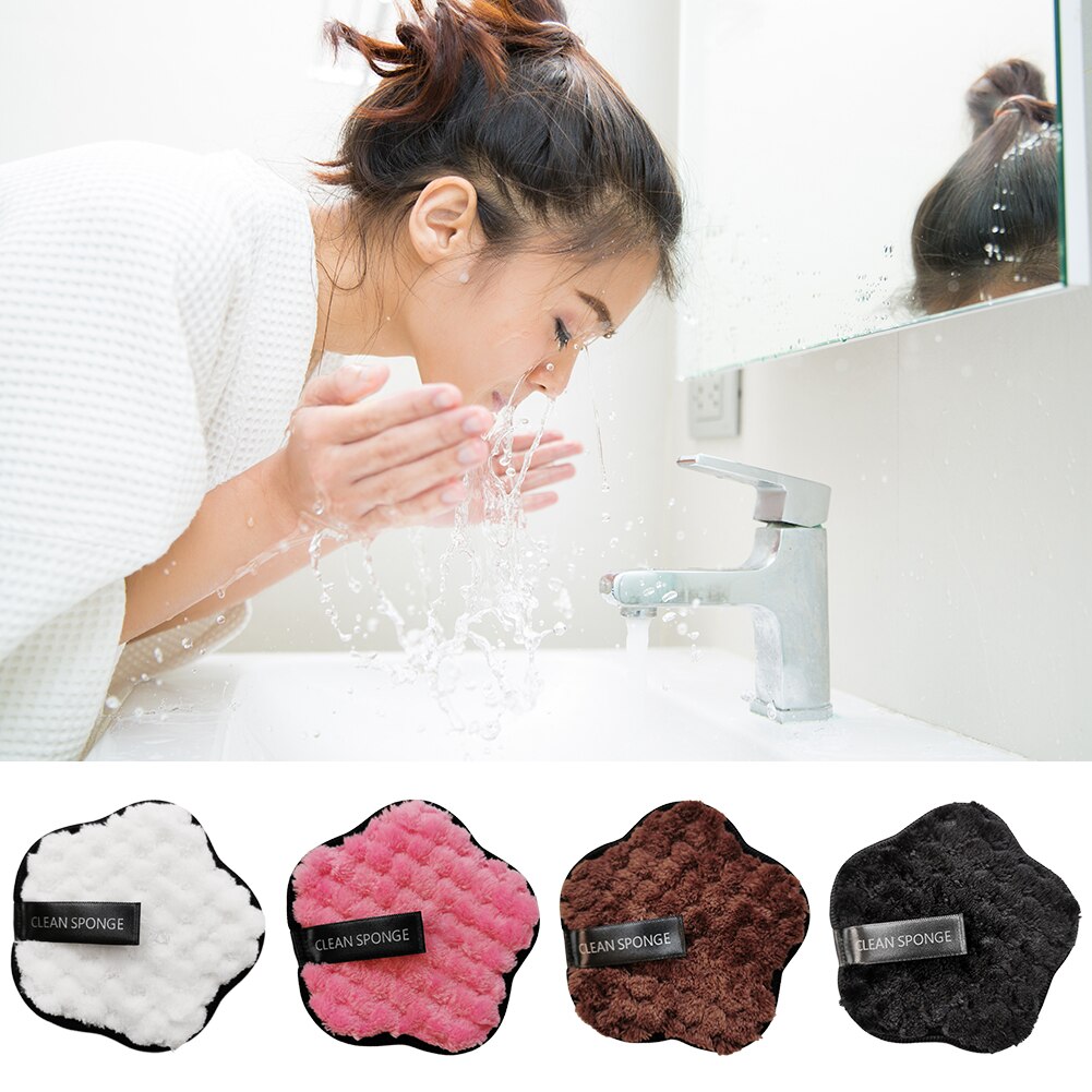 Reusable Face Cleaner Puff Skin Cleaning Tool Star Shape Makeup Removal Sponge Reusable Cleansing Makeup Sponge