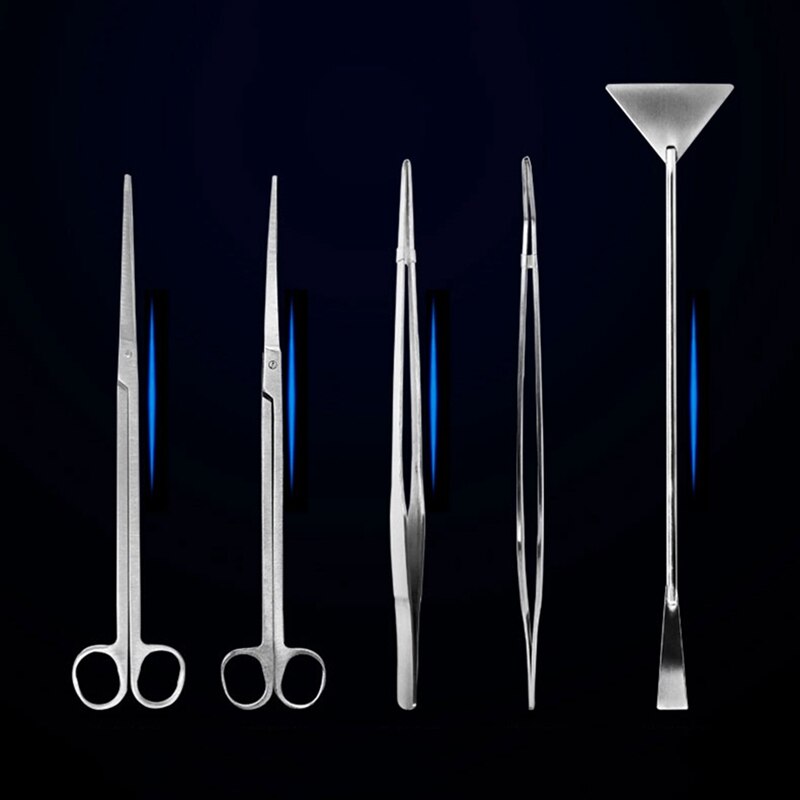 Aquarium Fish Living Tank Aquascaping Maintenance Tools Aquatic Plants Tweezers Scissors Aquarium Cleaning Tool Kits