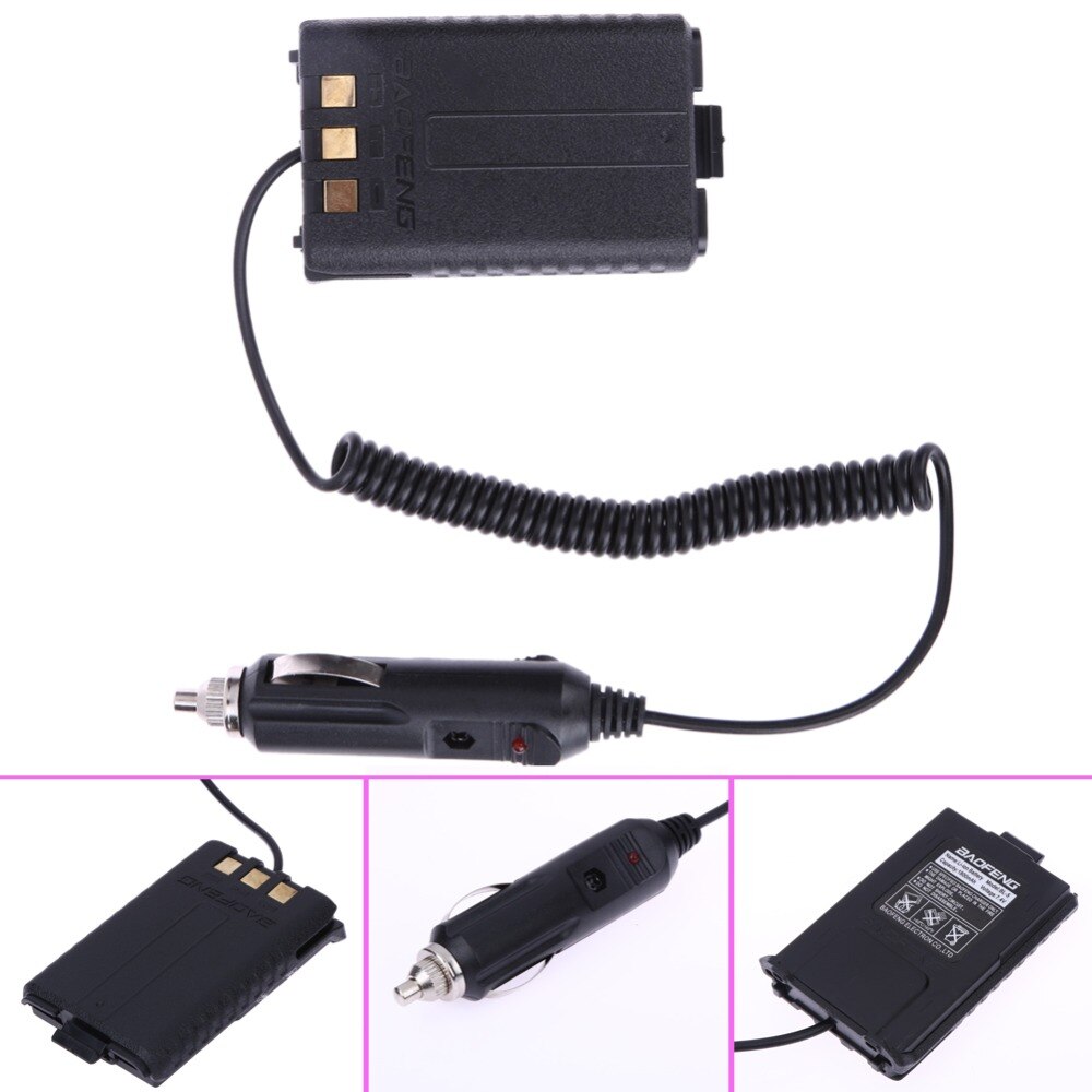 12V Autolader Batterij Eliminator Voor Baofeng Dual Band Radio UV5R 5RA 5RE Twee Manier Radio Walkie Talkie Accessoires