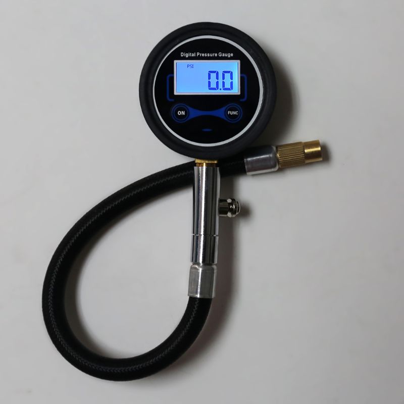 Digitale bandenspanningsmeter met draaiknop type 200 psi met adapterkit voor auto, fiets, motorfiets, basketbal, voetbal