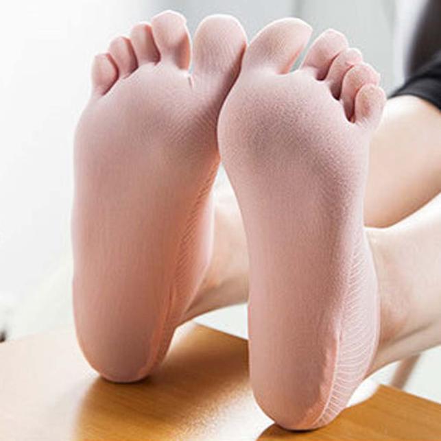 1 par respirável meias cinco toe meias chinelos invisibilidade para cor sólida meias unisex toe venda sólida malha meias socks socks socks socks