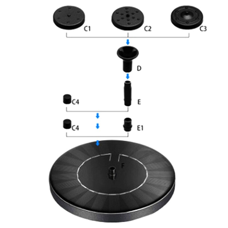 Floating Solar Panel Water Fountain Garden Pool Solar Fountain Watering Kit Power Solar Pump Pool Pond Waterfall Garden Decor