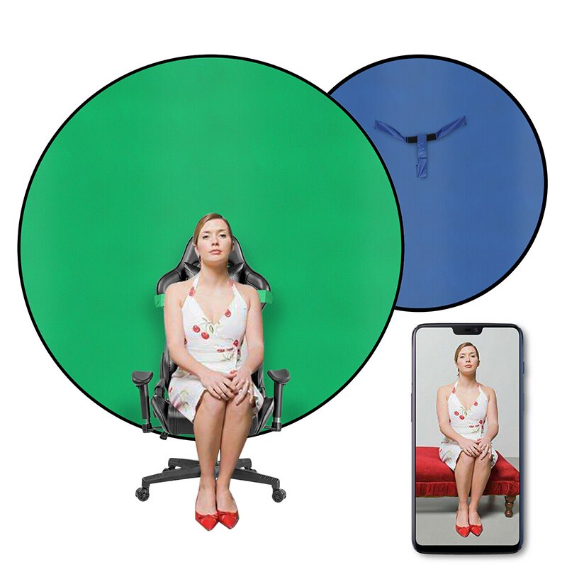 Draagbare Opvouwbare Achtergrond Doek Voor Fotografie Studio Groen Blauw Dubbelzijdig Achtergrond Screen Back Board