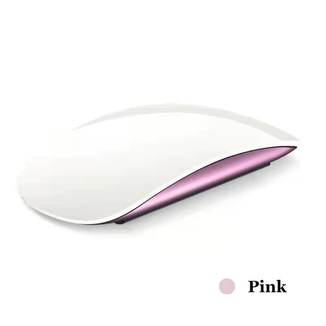 Bluetooth Wireless Mouse Arc Touch Rechargeable Mice Magic Mouse 3 Ergonomic Ultra Thin Optical Mause For iPhone Macbook Windows: Pink