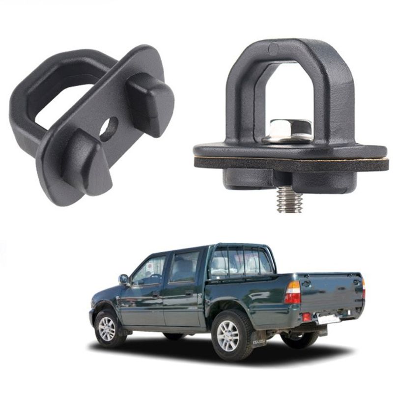 Hebilla de bloqueo de maletero americano, anillo de fijación de amarre, gancho de pared lateral de cama de camión, accesorios de coche, 2 unids/set por juego