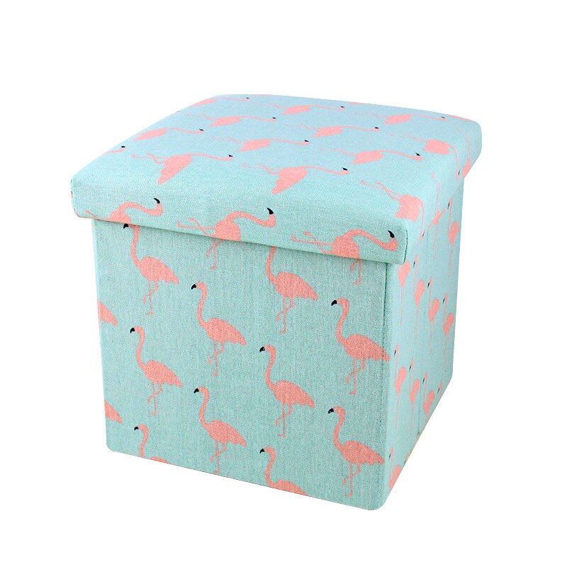 Cloth storage box foldable storage stool storage stool can sit adult multifunctional square sofa shoe changing stool ottoman: falmingo