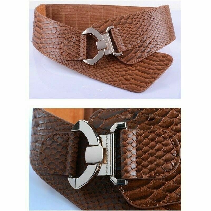 Ceinture de hanche large en cuir PU pour femmes et filles, ceinture élastique pour dames, accessoires de robe de ,
