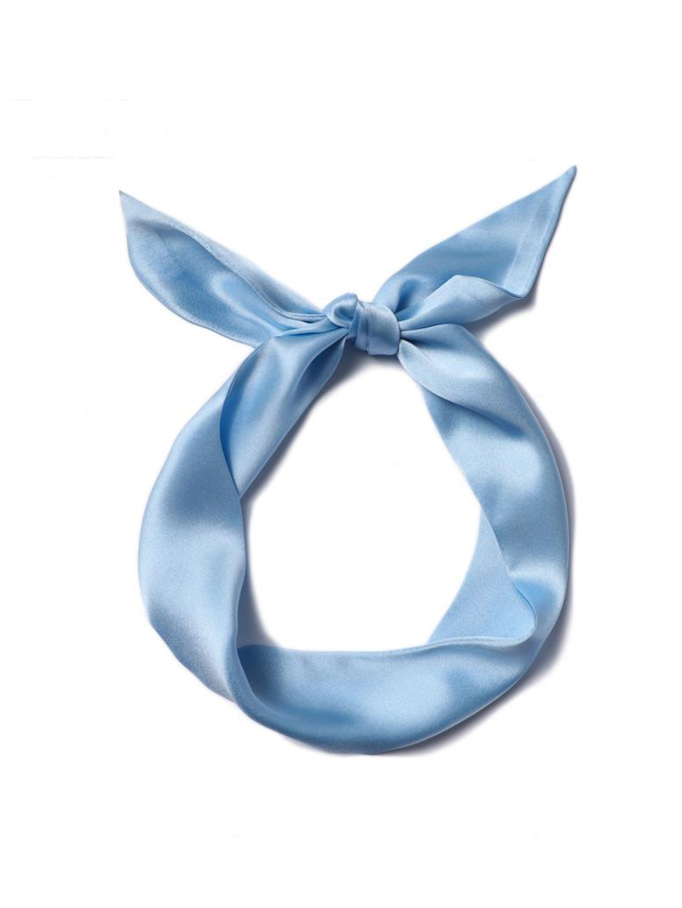 Mulher lenço de seda magro longo tira de cabelo fita de seda pequeno pescoço cachecóis saco alça fita lenço senhoras gravata 4cm * 90cm: LIGHT BLUE