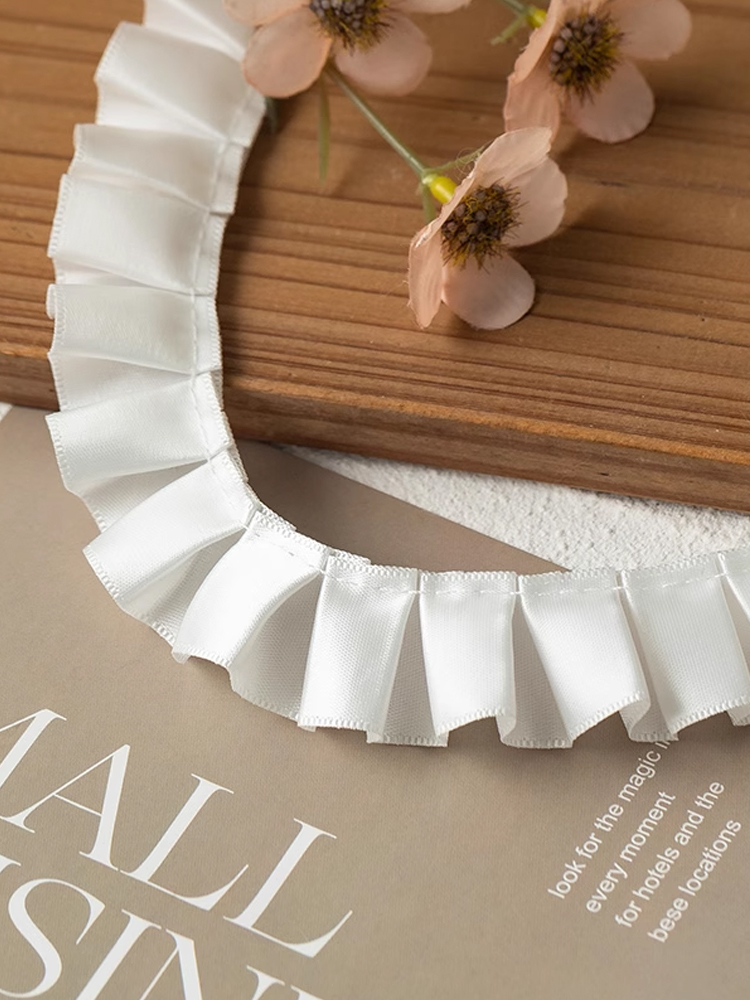 Vestidos de novia blancos de 2 metros, encaje para manualidades, cintas de costura, recorte, suministros de costura, decoración de ropa, Material hecho a mano