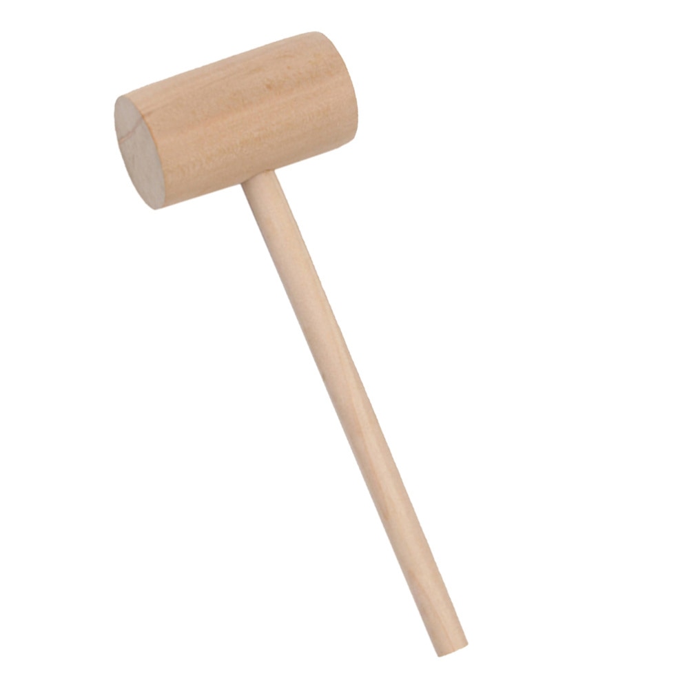 12 pcs Hitting Hammers Solid Wood Round Durable Mini Hammer Cake Mallet Educational Toy for Kitchen