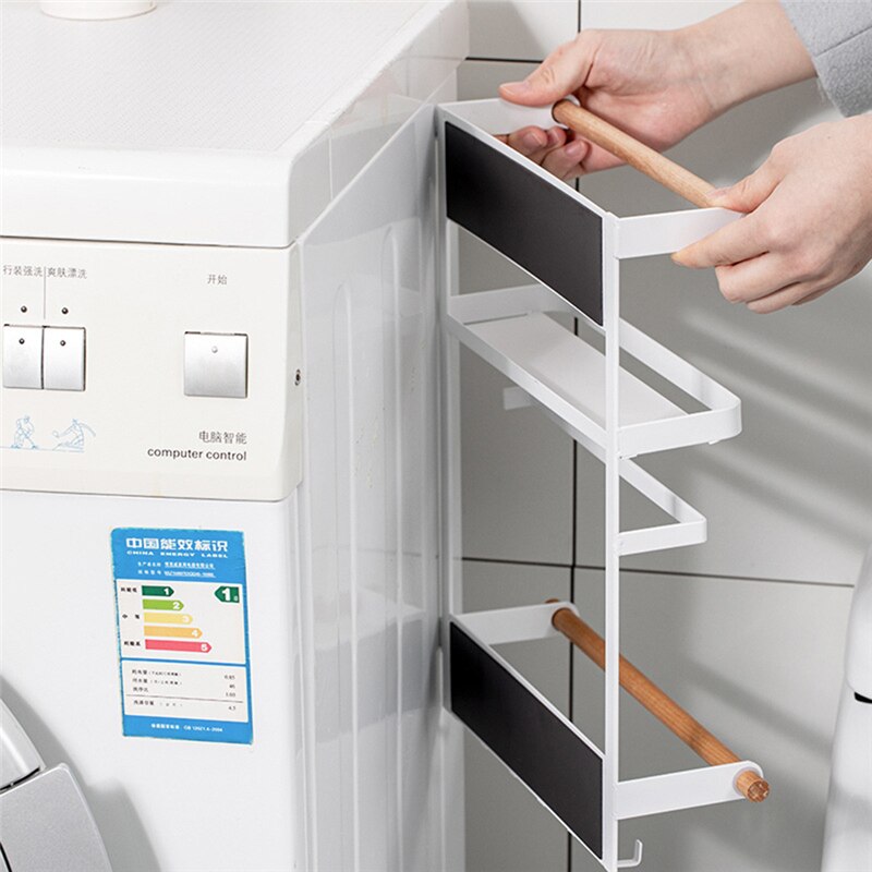 Étagère de rangement magnétique pour réfrigérateur, porte-rouleau de serviettes en papier, organisateur à suspendre pour Machine à laver, fournitures de cuisine à domicile