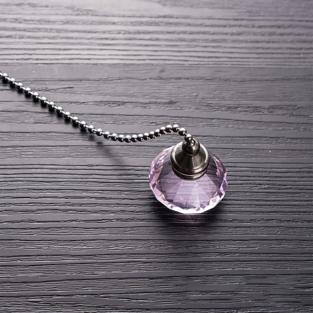 Portable Styling Ceiling Fan Pull Chain Desk Light Dazzling Crystal Home Decor Prism Craft Clear Pendant Hanging Extension