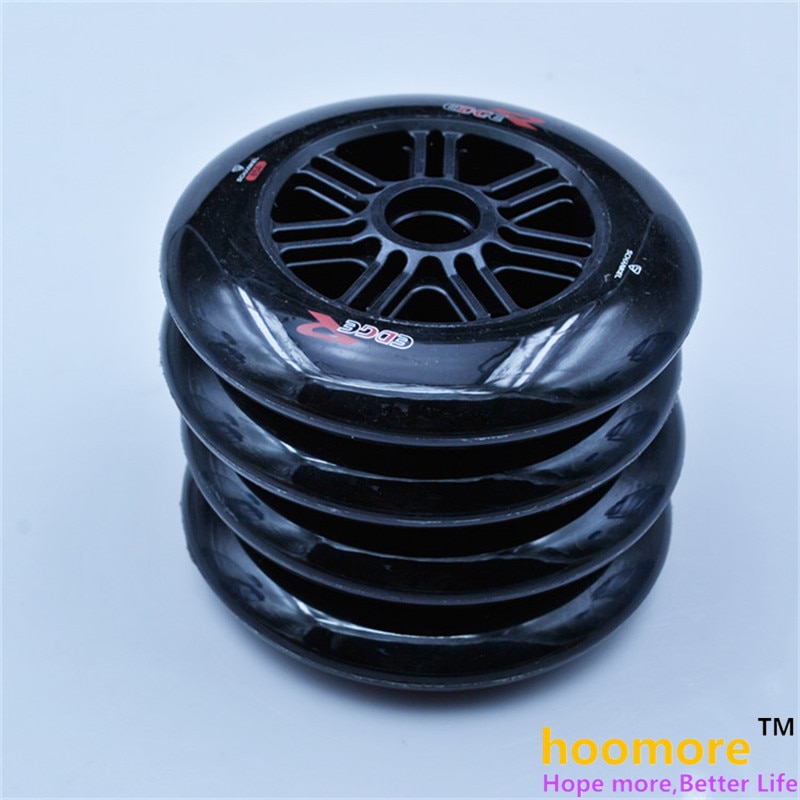 2 Pcs/lot 85A 125mm Black Inline Speed Skates wheel and scooter wheel, good elasticity and grip using 608 bearing