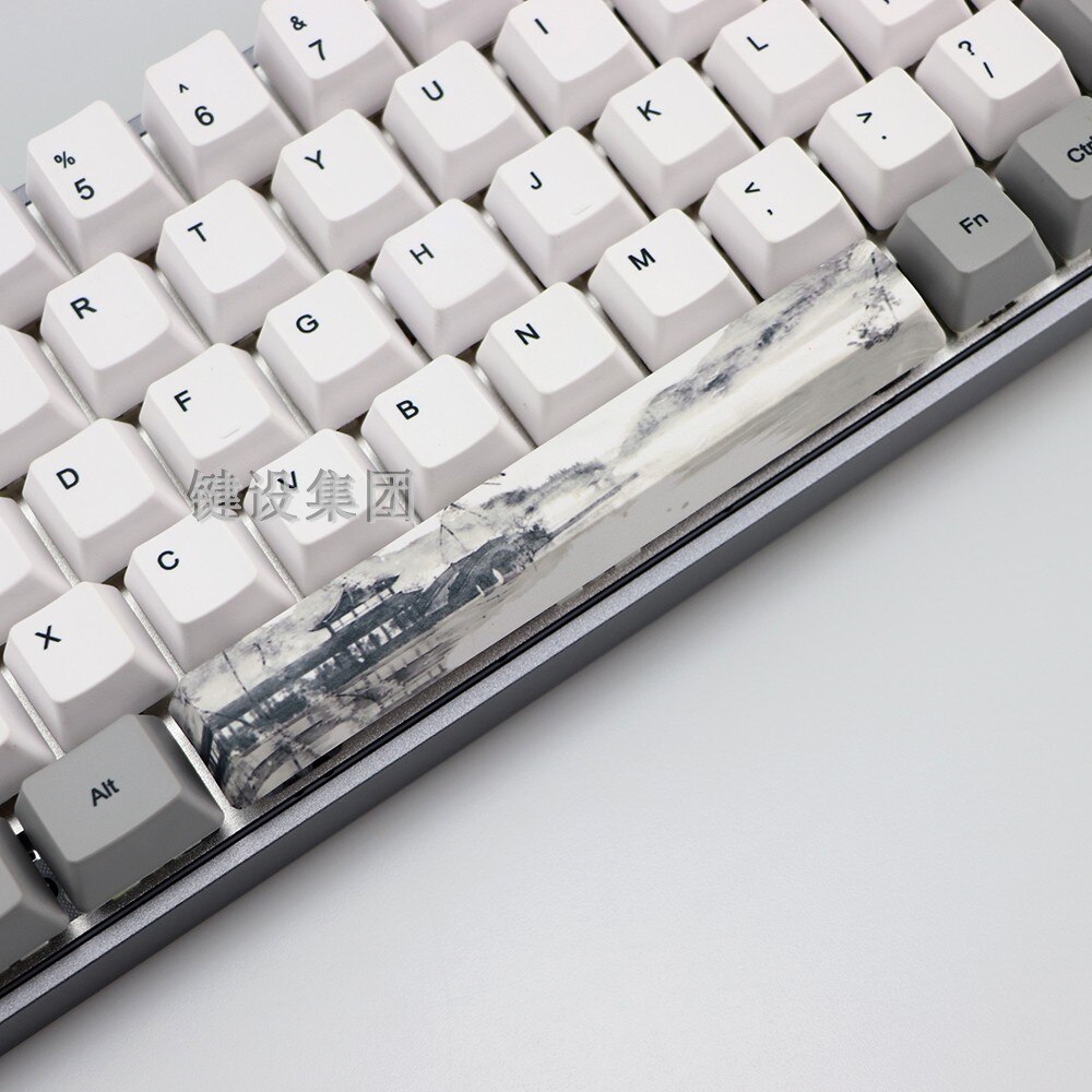 1pc PBT space key cap 6.25X 6.25U spacebar for mx switch mechanical keyboard OEM profile five-sided dye sublimation