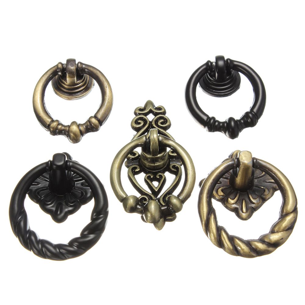 Verschillende Charm 5 Type Vintage Kast Knoppen Lade Dressoir Deur Bin Kast Ring Trekt Handvat