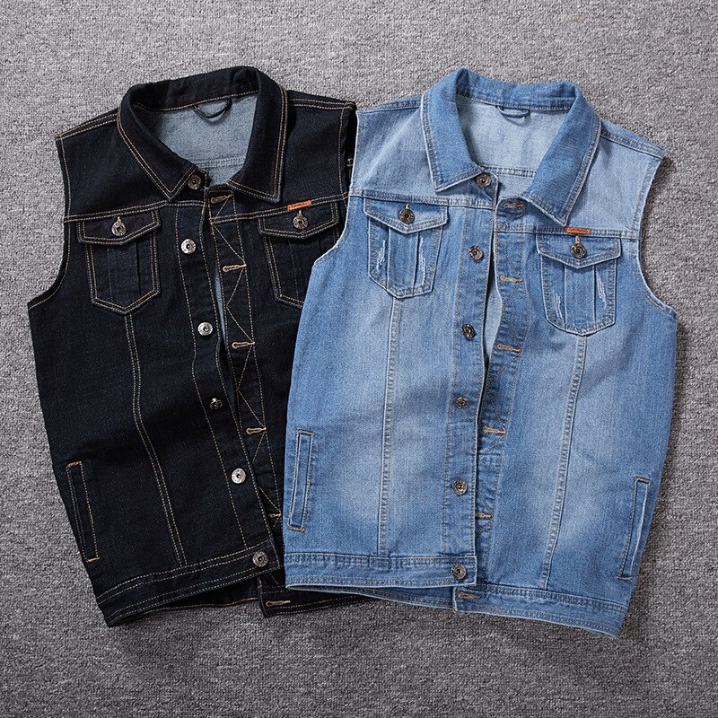 Grande taille 8XL 7XL 6XL hommes Denim gilets hommes sans manches Cowboy vestes homme Vintage rétro gilet décontracté Chubby homme gilet