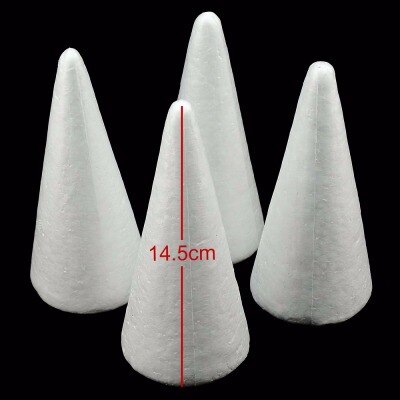 3Stck Modellierung Styropor Schaum Ball Weiß Kegel Für DIY Weihnachten Baum Party Dekoration Liefert Weihnachten: klein