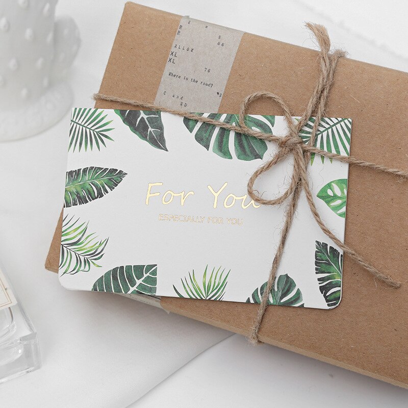 Green Plant Series Greeting Card with Envelope Birthday Handwritten Invitation card Senior Message Card