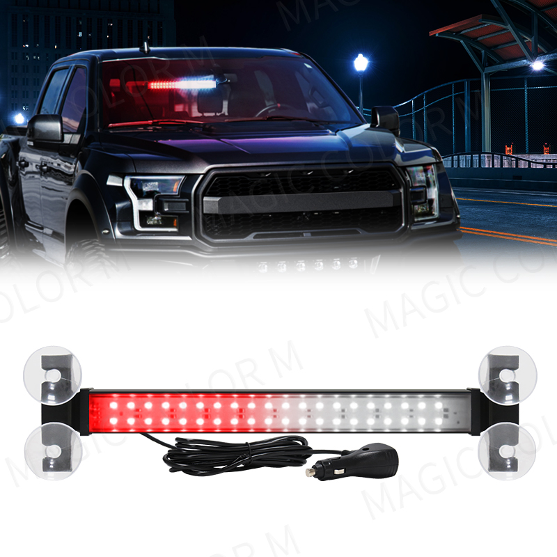40 LED Strobe Licht Notfall Blitz Warnung Lampe Auto Windschutzscheibe Bar Verkehrs Advisor Taschenlampe Rot Blau Auto Zubehör 12 V-24 V