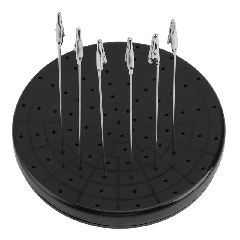 360-Rotating Spray Paint Stand Base With 6 Metal Alligator Clip Rods For Model Building Tool Set
