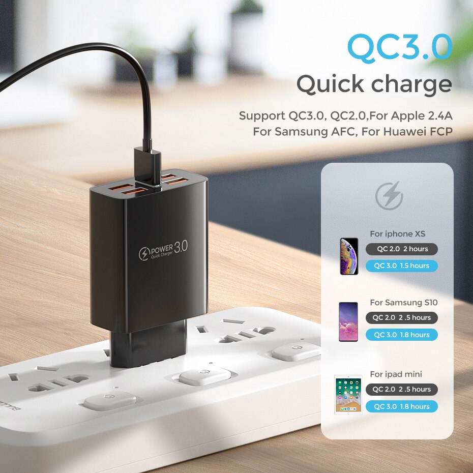 5 portów ładowarka USB szybkie ładowanie 3.0 4.0 48W szybkie ładowanie dla iPhone 13 12 Pro Max 11 Samsung Xiaomi Huawei ładowarki do telefonów ściennych