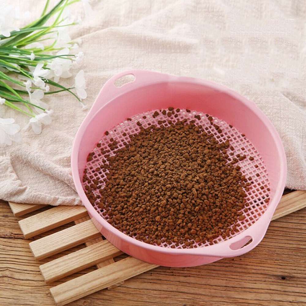Plastic Sieve 3mm Round Garden Sieve Riddle Soil Sieve Home Gardening Filter Soil And Stone Tools Soil Particle Sieve