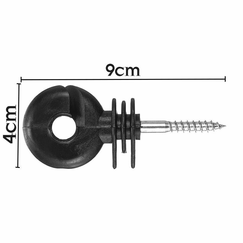 50pcs Electric Fence Offset Ring Insulator Fencing Screw In Posts Wire Safe Agricultural garden supplies accessories