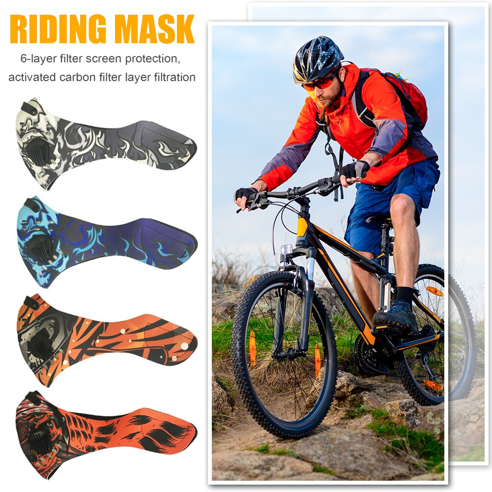 Outdoor Sport Stofmasker Winddicht Thermische Half Gezicht Masker Ademend Fietsen Gezicht Die Met Carbon Filter Kleppen