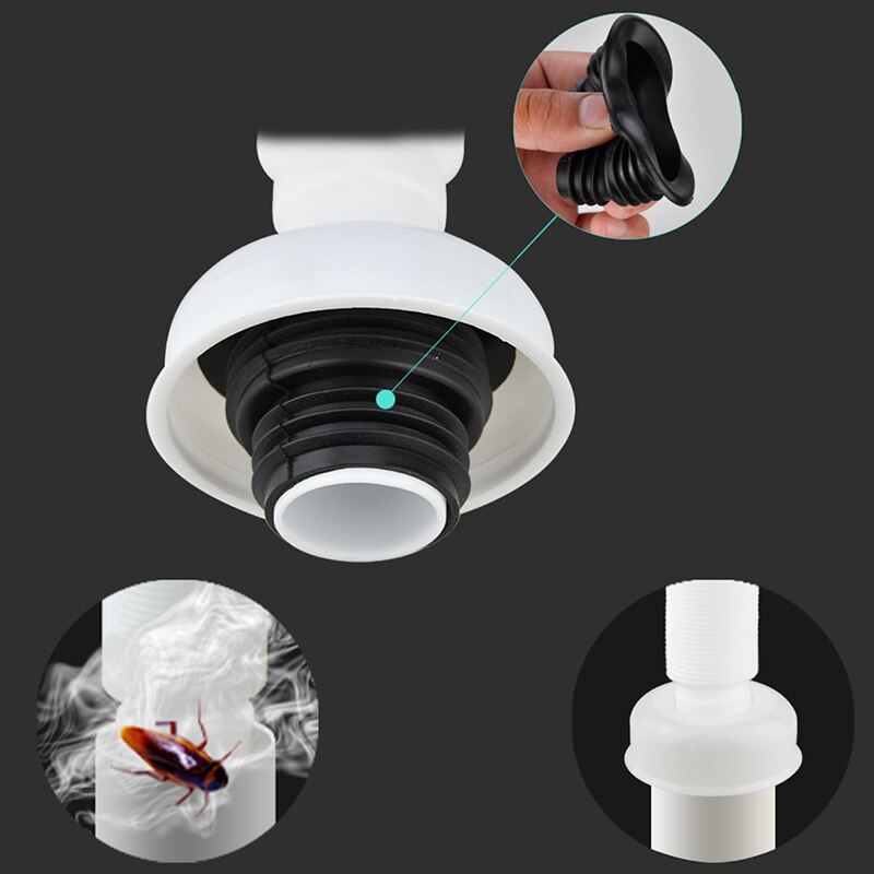ABS Drain Hose Washbasin Corrugated Curved Pipe Bathroom Expandable Flexible Drain Tube Kitchen Sink Sewer Deodorant Accessories