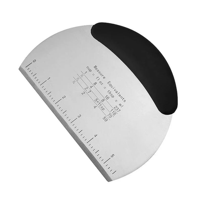 Grattoir à pâte pour pain et Pizza, coupe-pâte, grattoir à pâtisserie, banc en acier inoxydable, couteau à pâte, hachoir, Gadgets de cuisine de cuisson: Black