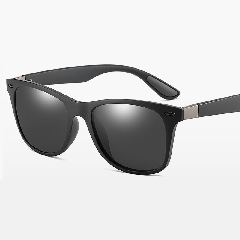 Vintage firkantede mænd polariserede solbriller mærke udendørs kørespejl kvinder retro luksus solbriller  uv400: C2