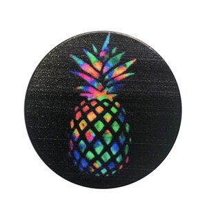 Leuke Patroon Draagbare Ronde Lucht Elastische Pocket Socket Pop-Up Telefoon Houder Uitbreiding En Telefoon Handvat: Black