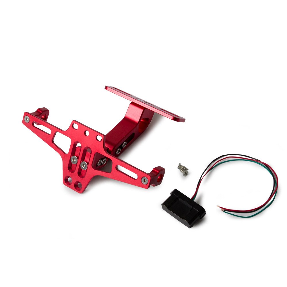 Motorfiets Achter Kentekenplaat Houder En Richtingaanwijzer Voor Honda Kawasaki Z750 Z800 Yamaha MT07 MT09 MT10 R3 r25 T-MAX: Rood