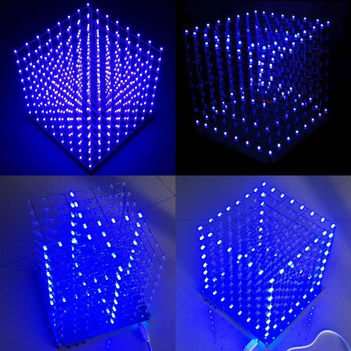 DIY 3D LED Light Cube Kit Reclame Lamp 8x8X8 512 LED Mistlamp Met Accessoire Beschermende box Voor Display Reclame