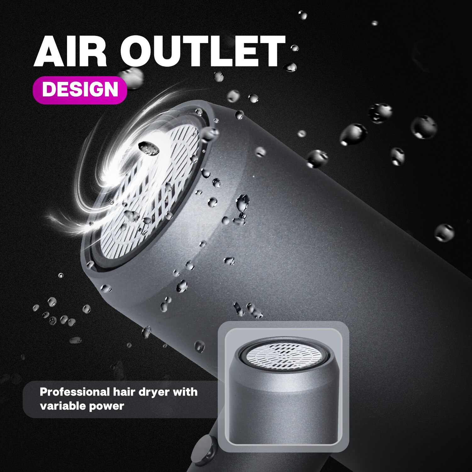 Electric Hair Dryer Strong Wind Multifunctional Hair Dry Blower Straightening Negative Ion Hair Care 1000W Powerful Blow Dryer