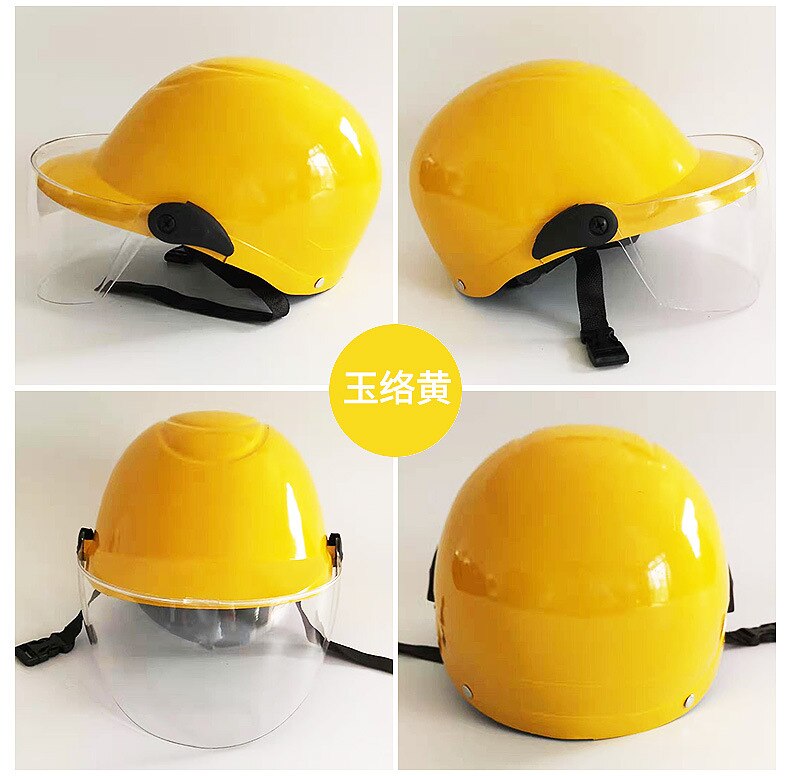 Motorhelm Voor Mannen & Vrouwen, Klassieke Retro Open Gezicht Lichtgewicht Voor Motorbike Safty: Yellow