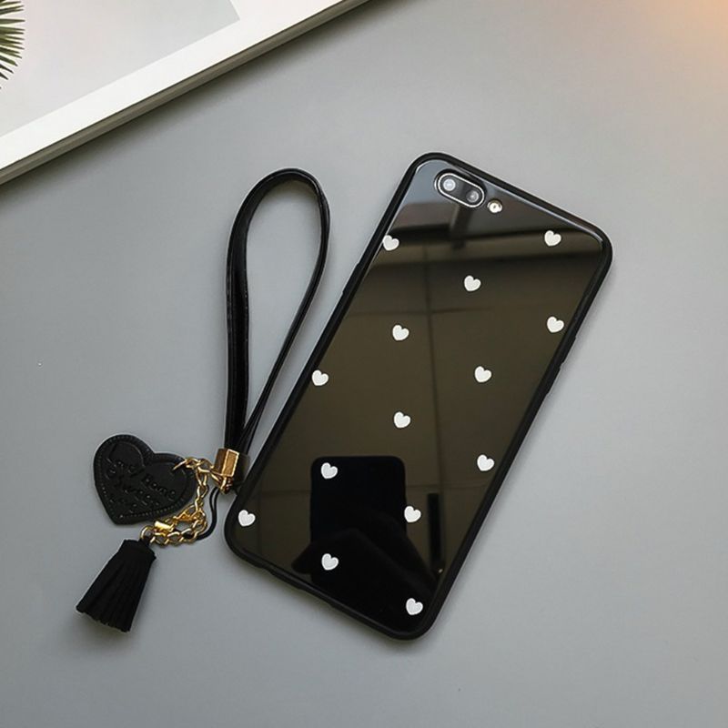 Love-cordón de muñeca con borlas y corazón para teléfono móvil, pulsera con cordón para iPhone 7, 8X6, Samsung, Xiaomi, cámara, USB, unidades Flash, llaveros