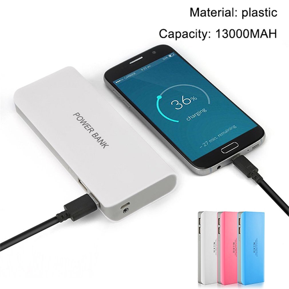 Power Bank External Batteries Portable Mobile Phone Backup Bank with Two USB Interface Charger Portable Power Bank for 13000mah